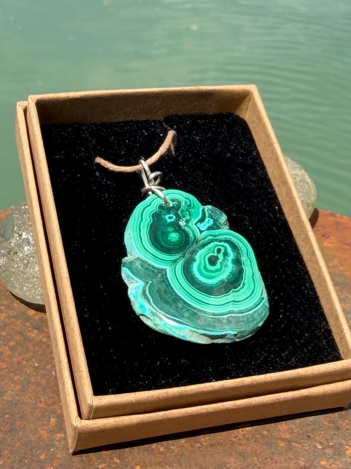 Chrysocolla Malachite necklace, ethical jewellery, bohemian necklace, unusual jewellery, malachite pendant, blue gemstone necklace
