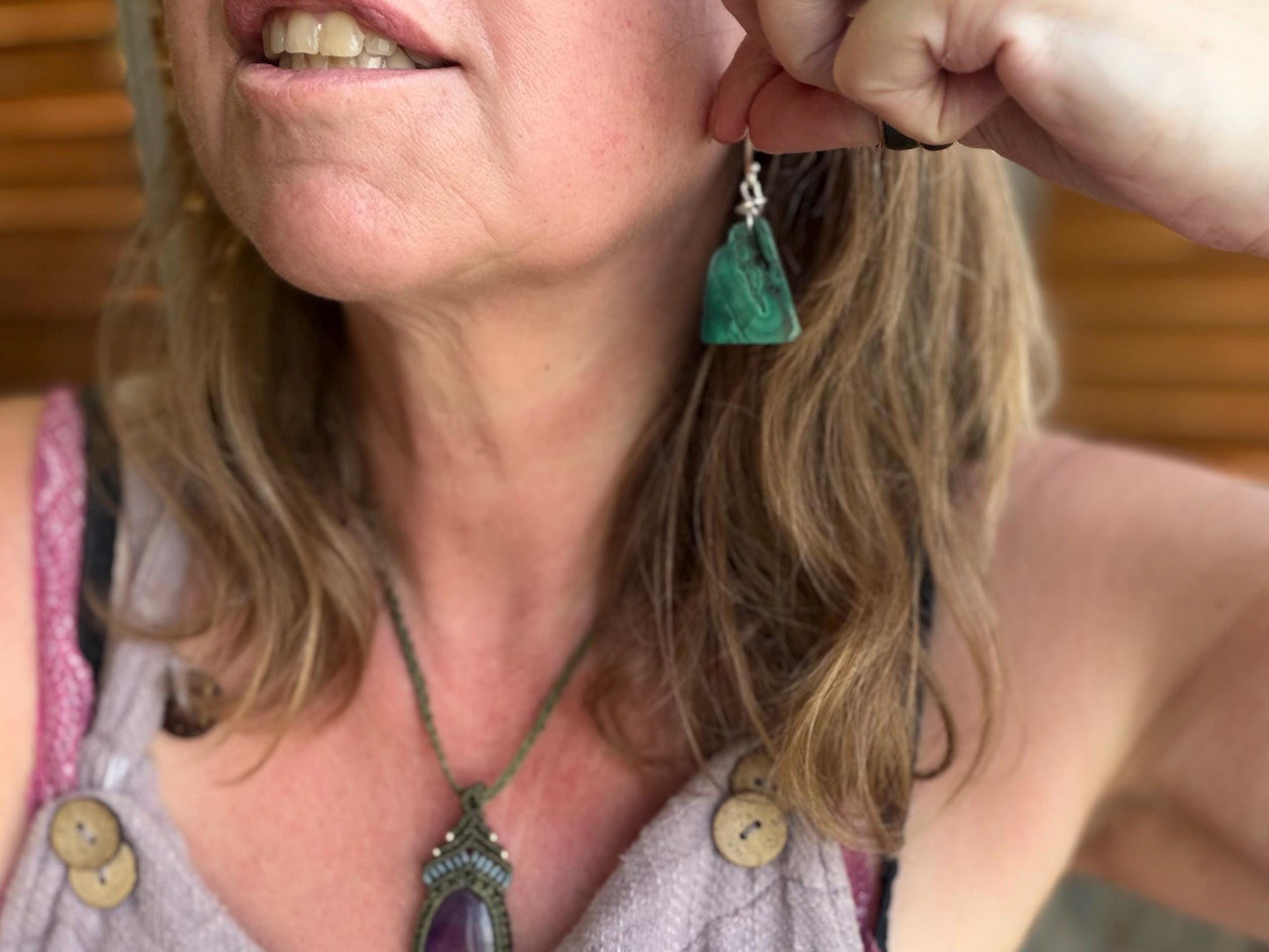 Silver earrings, boho earrings, unusual gift for her, malachite earrings, malachite jewellery, green gemstone earrings. Unusual jewellery