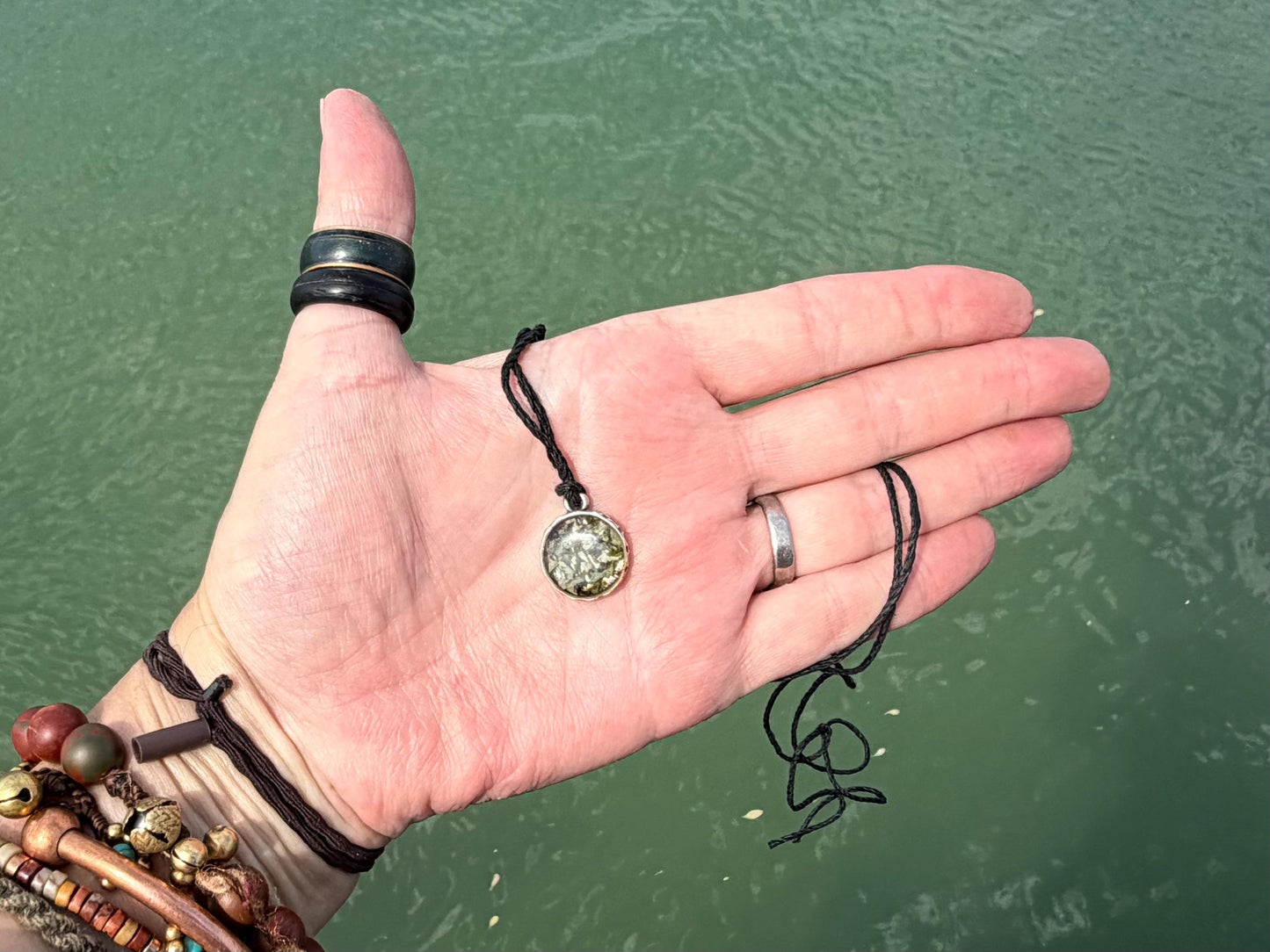 Seaweed necklace, gift for ocean lover, unique pendant, handmade necklace, boho necklace, gift for cook, unusual necklace, boho gift for her