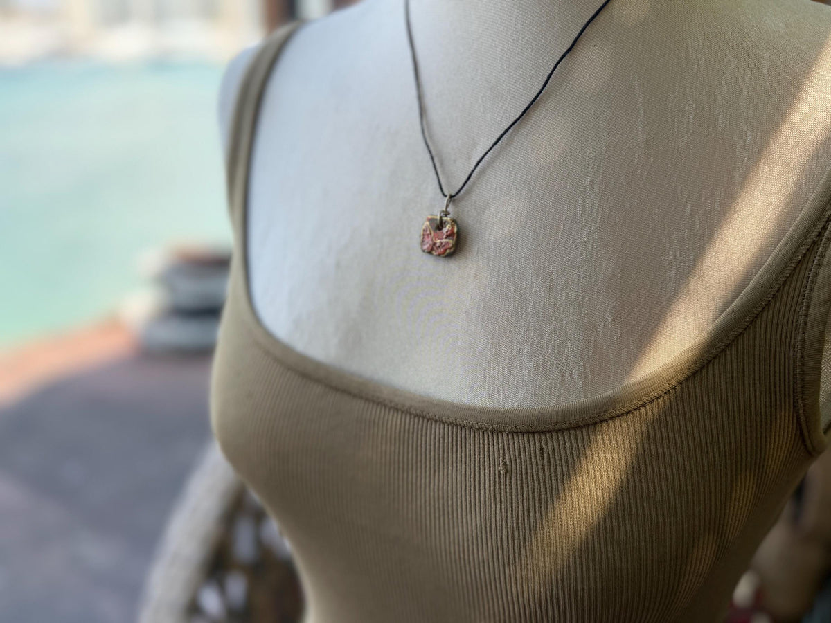Unique Handmade pink and gold Butterfly Necklace - Boho Ethical Jewelry. Unique gift for her