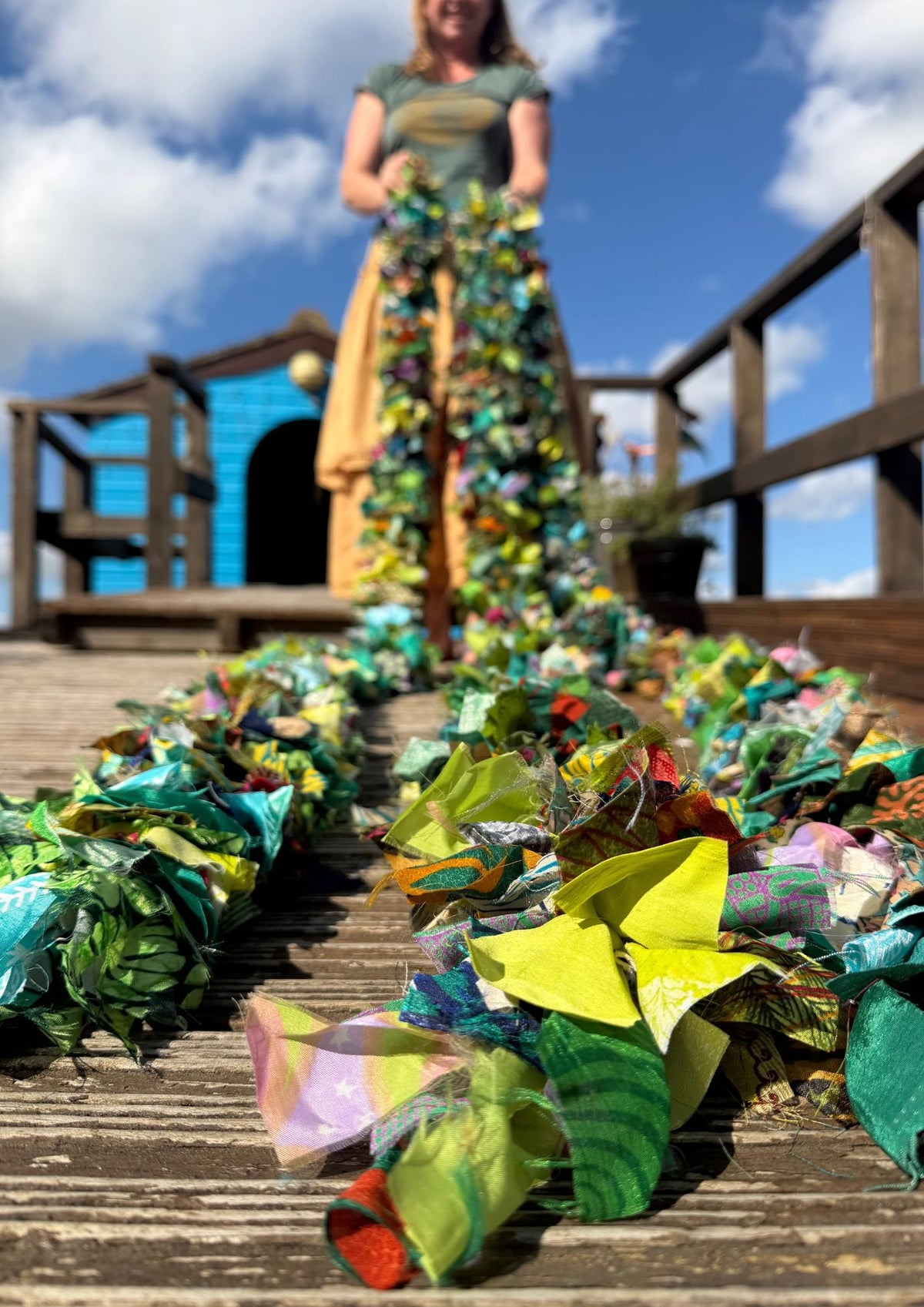 Eco friendly green tinsel! Ethical, sustainable and planet friendly. Handmade ethical Christmas decor. Green eco tinsel. Festive garland