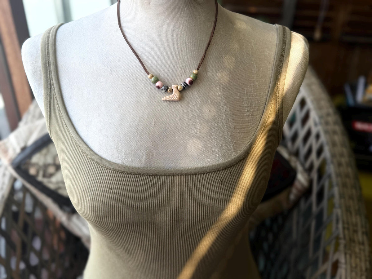 Handmade necklace, bird jewellery, bird necklace. Bird choker, bird pendant, chocker necklace, unusual jewellery, bird pendant, boho choker