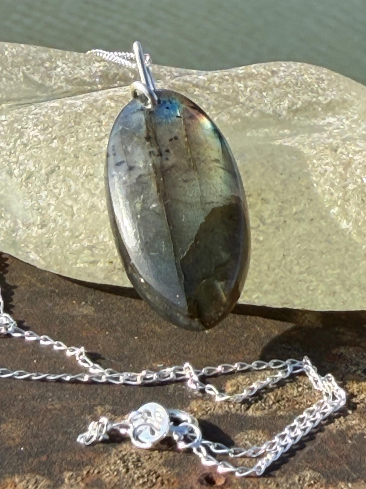 Gold labradorite necklace, labradorite jewellery, boho gift for her, unusual necklace, ethical jewellery, handmade labradorite pendant