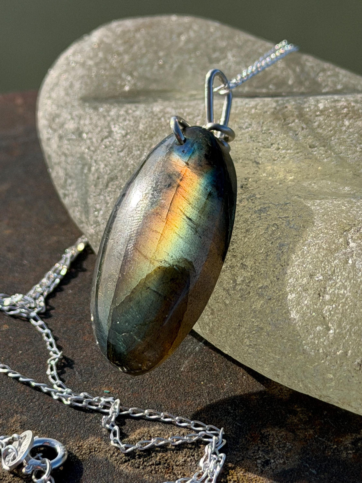 Gold labradorite necklace, labradorite jewellery, boho gift for her, unusual necklace, ethical jewellery, handmade labradorite pendant