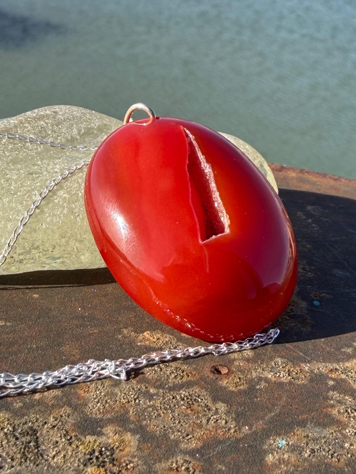 Agate necklace, ethical jewellery, bohemian necklace, unusual jewellery, agate pendant, white gemstone necklace. Boho jewellery