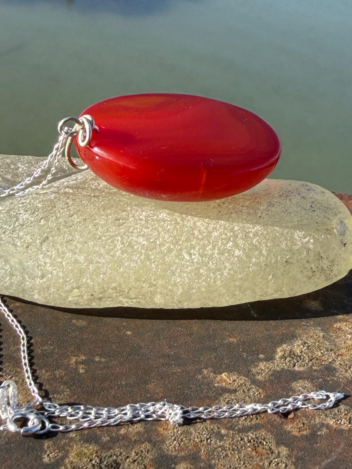 Agate necklace, ethical jewellery, bohemian necklace, unusual jewellery, agate pendant, white gemstone necklace. Boho jewellery