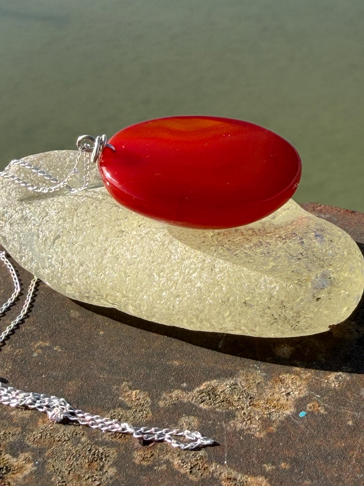 Agate necklace, ethical jewellery, bohemian necklace, unusual jewellery, agate pendant, white gemstone necklace. Boho jewellery