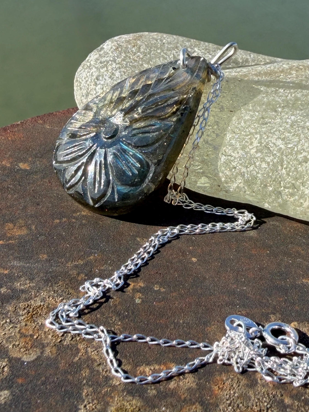 Labradorite necklace, labradorite jewellery, boho gift for her, unusual necklace, ethical jewellery, handmade necklace, labradorite pendant