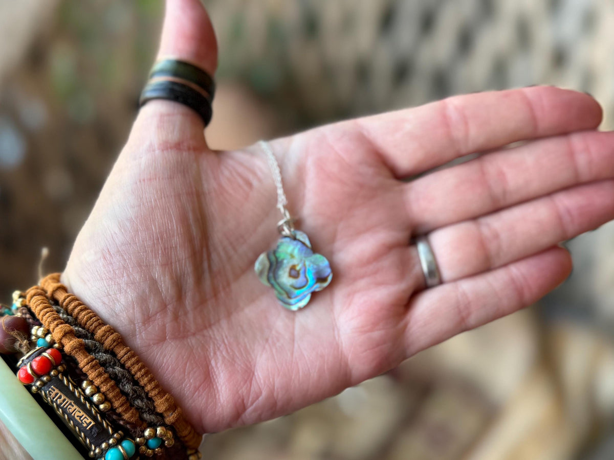 Abalone necklace, abalone jewellery, abalone pendant. Unusual gift for her or gift for him.unique necklace, boho pendant, handmade jewellery