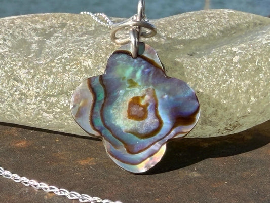 Abalone necklace, abalone jewellery, abalone pendant. Unusual gift for her or gift for him.unique necklace, boho pendant, handmade jewellery
