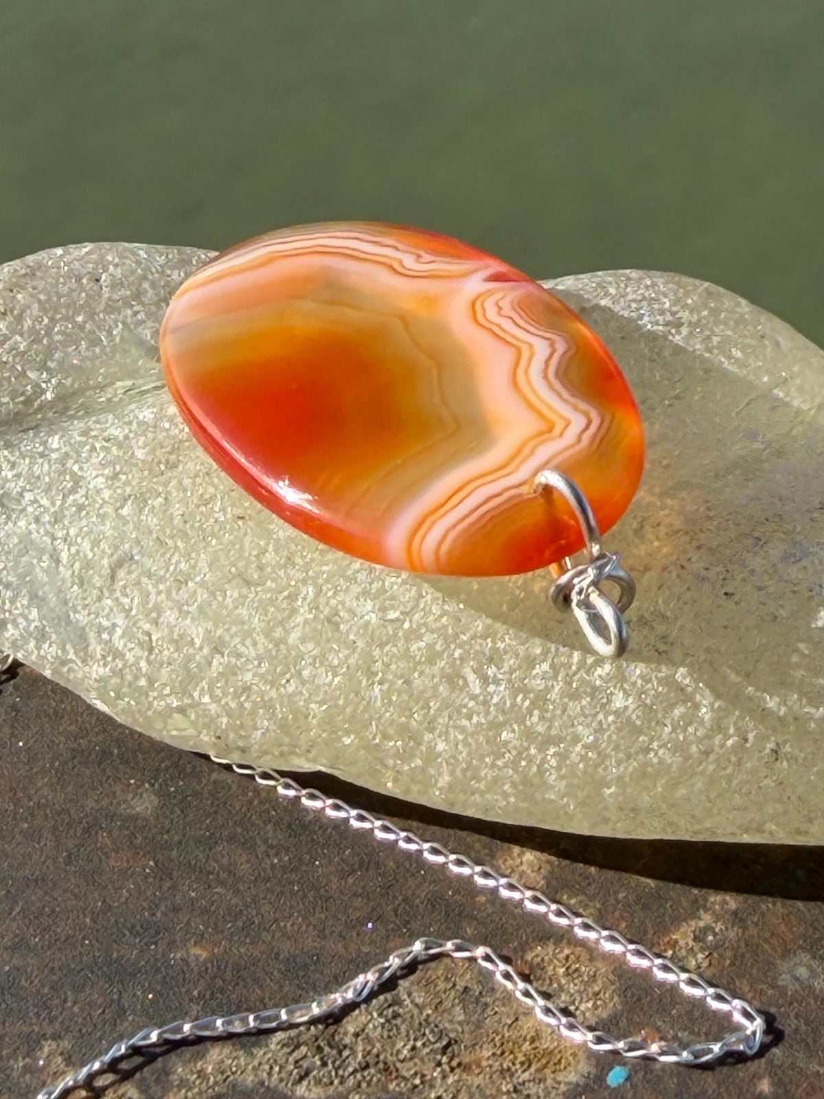 Agate necklace, ethical jewellery, bohemian necklace, unusual jewellery, agate pendant, white gemstone necklace. Boho jewellery