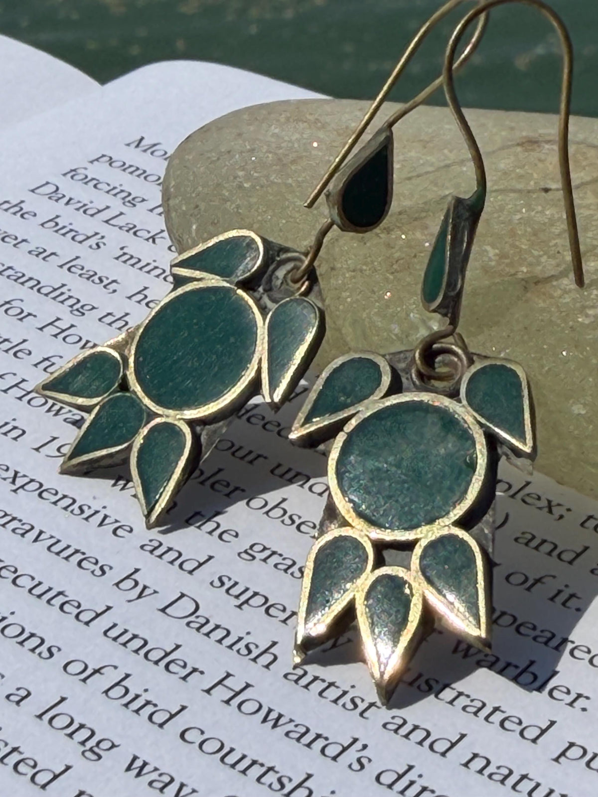 Gypsy jewellery, vintage turtle earrings, green jewellery, ethical jewellery, gypsy earrings, romantic gifts, eco friendly jewellery