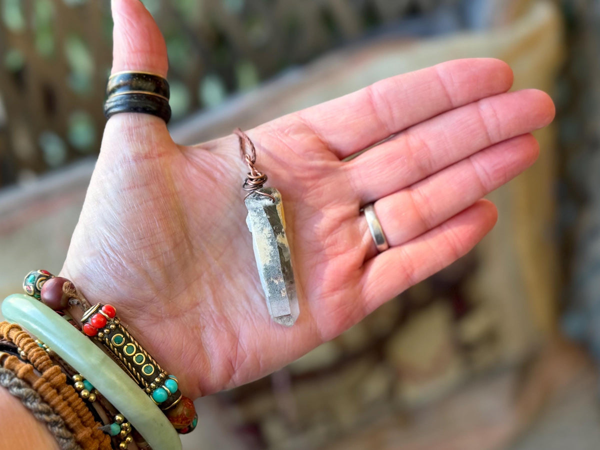 Raw moss agate necklace. Rustic moss agate pendant, large gemstone necklace, green gemstone, gift for gardener. Handmade necklace.