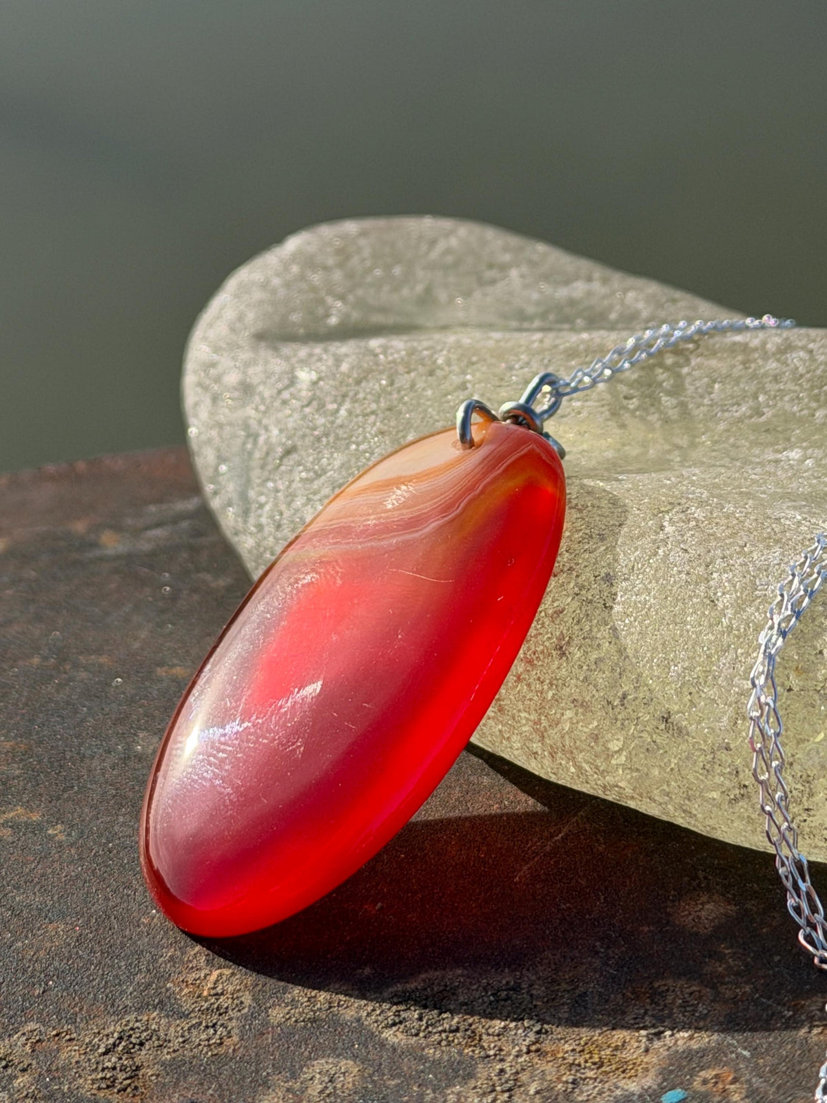 Agate necklace, ethical jewellery, bohemian necklace, unusual jewellery, agate pendant, white gemstone necklace. Boho jewellery