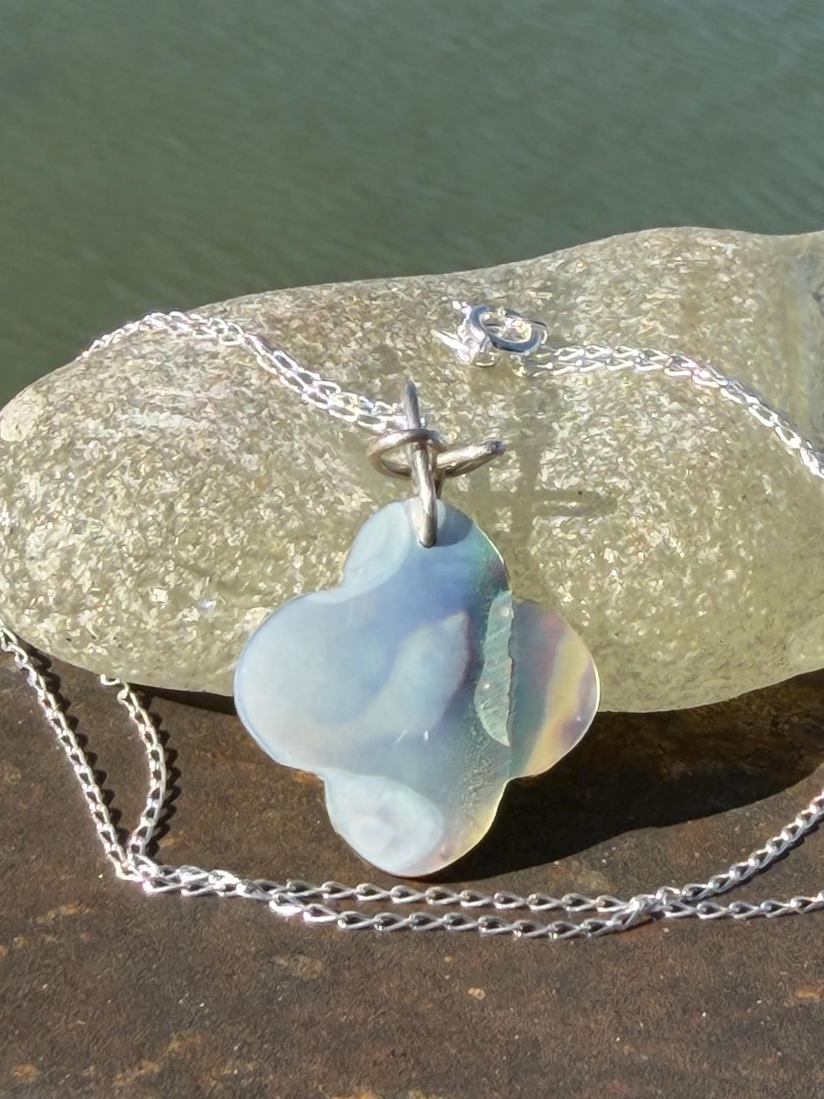 Abalone necklace, abalone jewellery, abalone pendant. Unusual gift for her or gift for him.unique necklace, boho pendant, handmade jewellery
