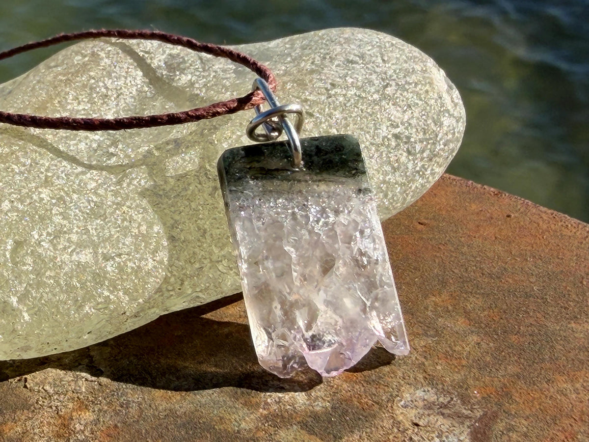 Amethyst pendant, amethyst necklace, amethyst jewellery, unusual gift for him, boho handmade necklace, romantic gift for her, boho pendant